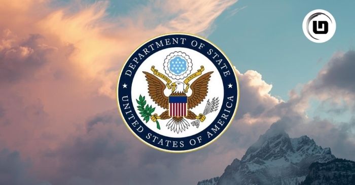 মার্কিন পররাষ্ট্র দপ্তরের লোগো। ছবি: সংগৃহীত